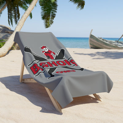 Bishops Baseball Crossbat Graphic Beach Towel - Ohio Wesleyan University