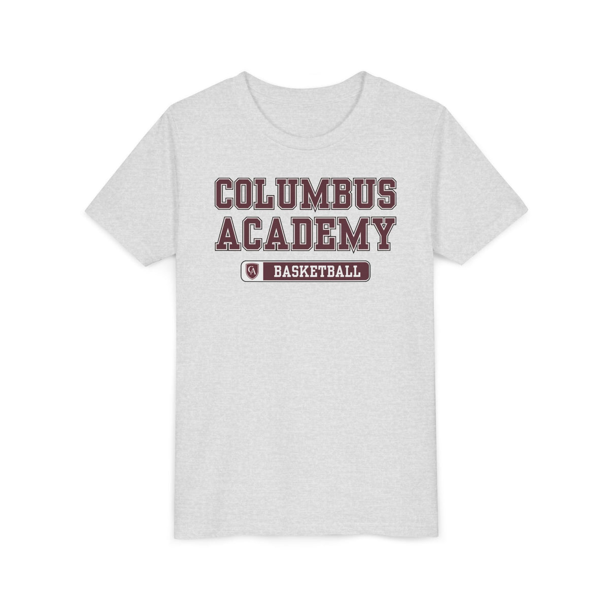 Youth Columbus Academy Basketball Graphic Short Sleeve Bella + Canvas Soft Tee