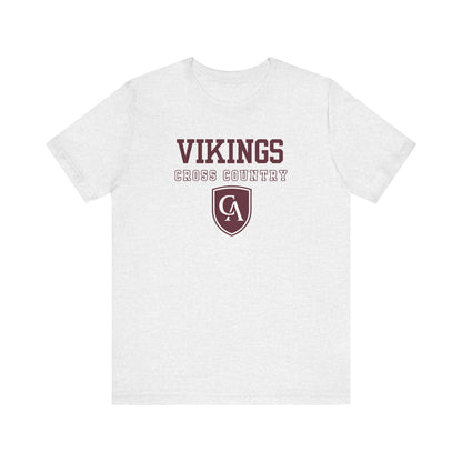 Adult Unisex Columbus Academy Vikings Cross Country Graphic Short Sleeve Bella + Canvas Soft Tee
