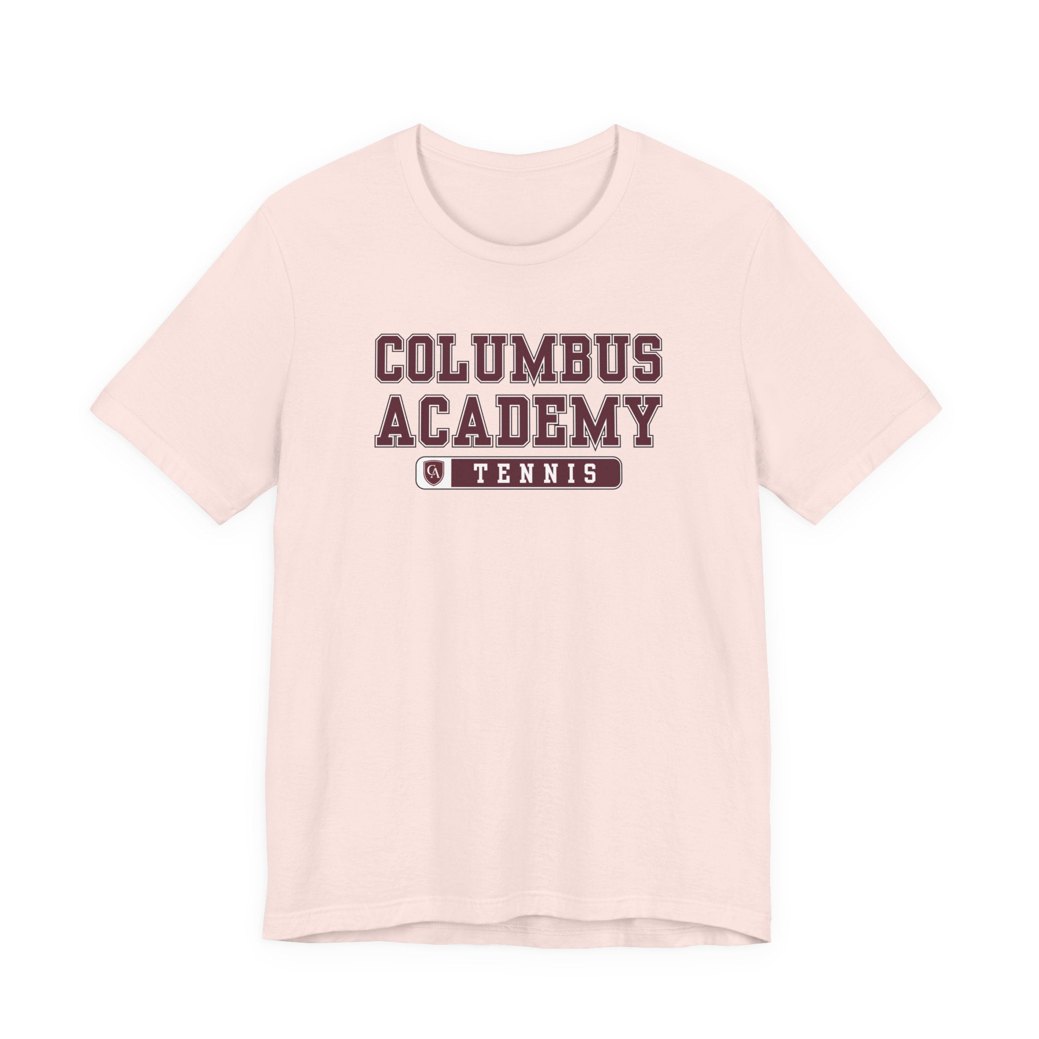 Adult Unisex Columbus Academy Tennis Graphic Short Sleeve Bella + Canvas Soft Tee