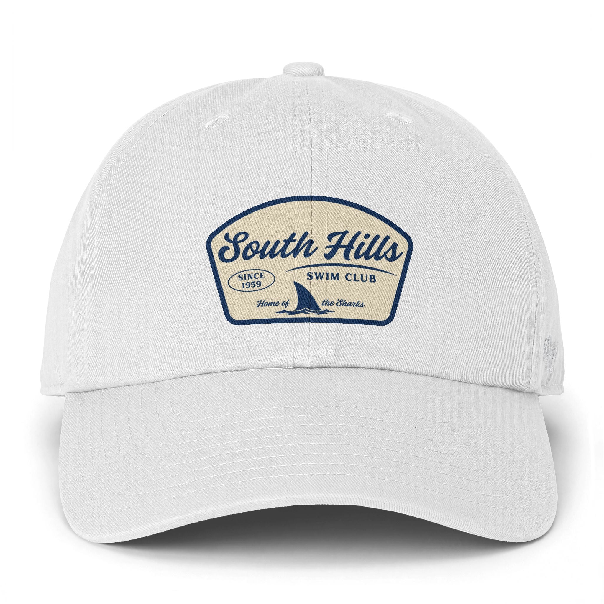 Adult Unisex South Hills Swim Club Home of the Sharks Graphic 47 Brand Clean Up Cap
