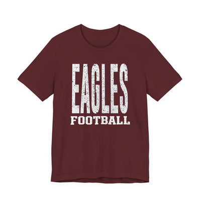 Adult Unisex New Albany Football Distressed Enlarged Graphic Short Sleeve Soft Tee