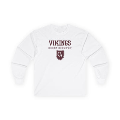 Adult Unisex Columbus Academy Vikings Cross Country Graphic Gildan Long Sleeve Tee