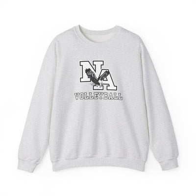 Adult Unisex New Albany Volleyball Classic White and Black Logo Graphic Sweatshirt