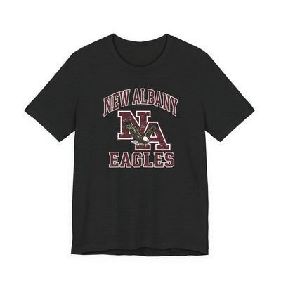 Adult Unisex New Albany Vintage Vibes Football Logo Graphic Short Sleeve Soft Tee