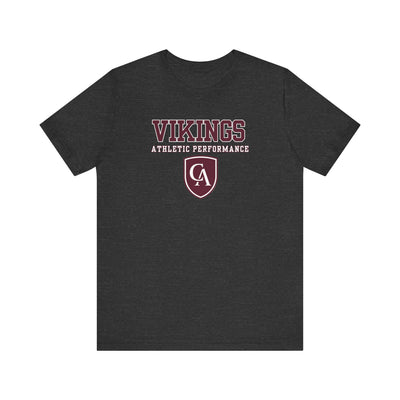 Adult Unisex Columbus Academy Vikings Athletic Performance Graphic Short Sleeve Bella + Canvas Soft Tee