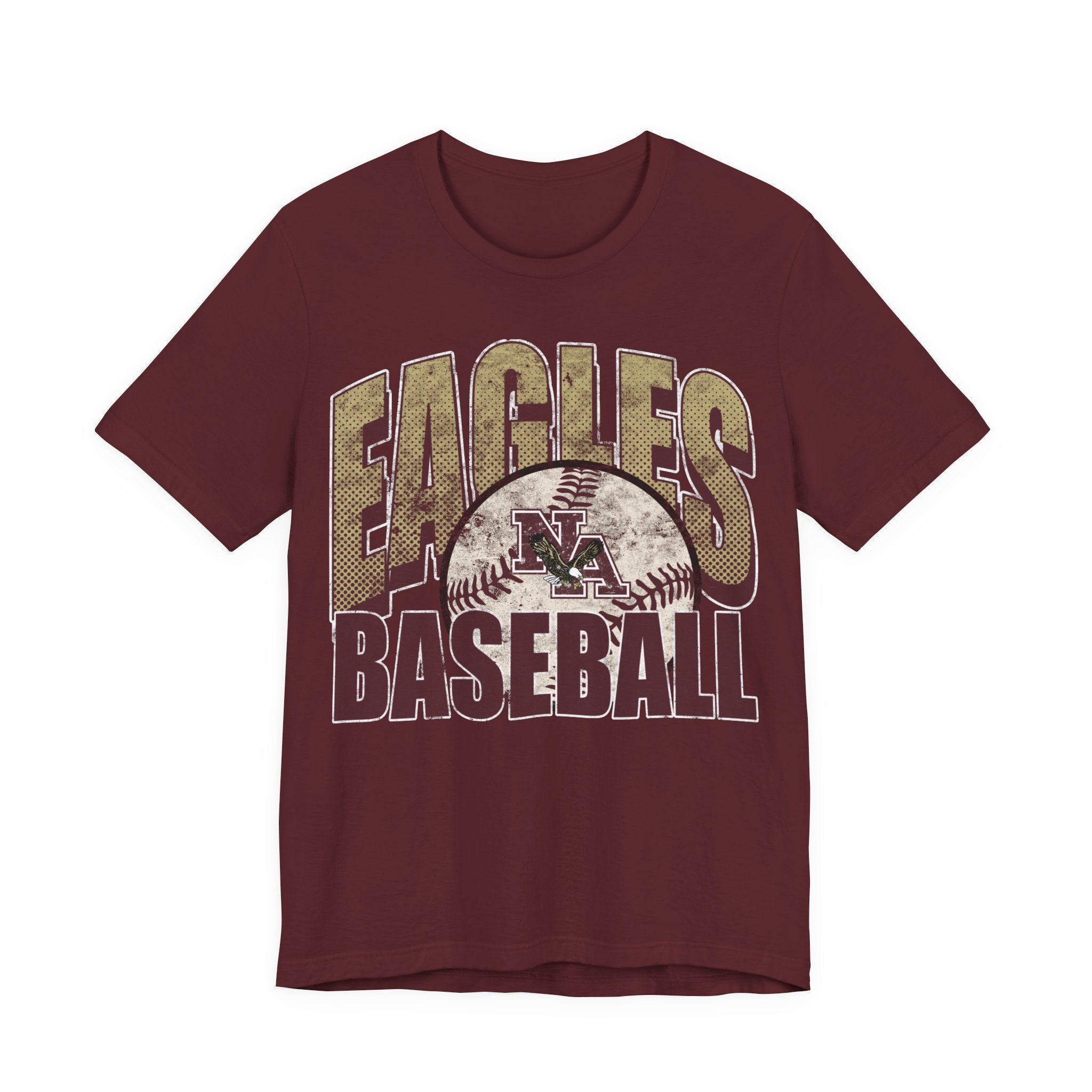 Adult Unisex New Albany Eagles Distressed Dugout Graphic Short Sleeve Soft Tee