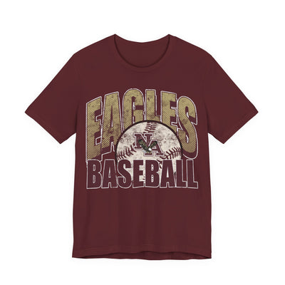 Adult Unisex New Albany Eagles Distressed Dugout Graphic Short Sleeve Soft Tee