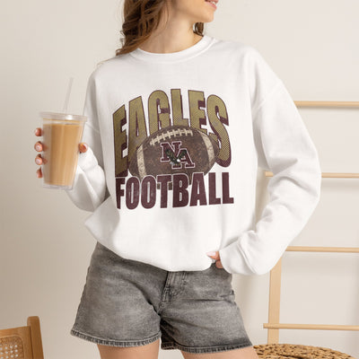 Adult Unisex New Albany First-Down Distressed Football Graphic Sweatshirt
