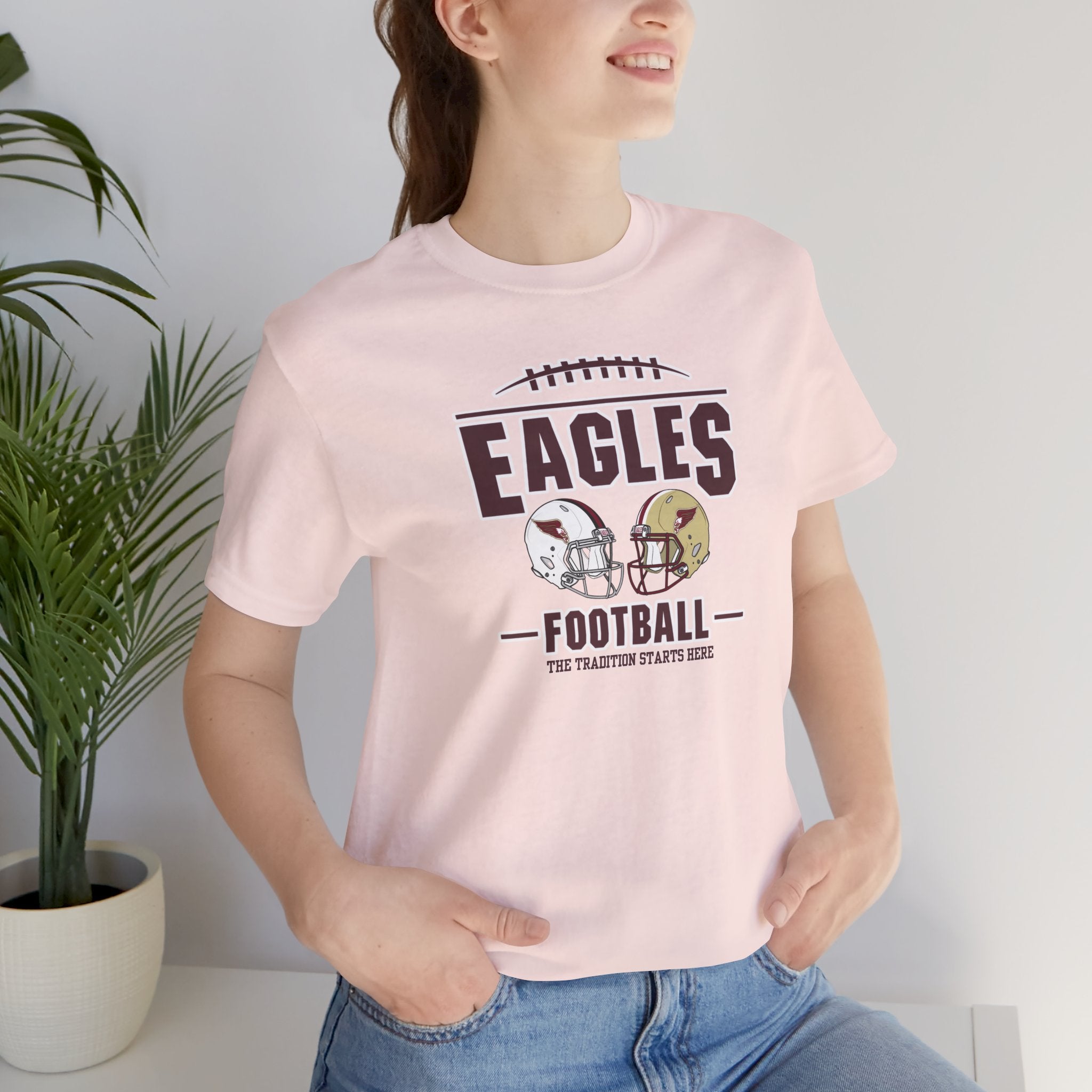 Adult Unisex Eagles Tradition Football Graphic Short Sleeve Soft Tee