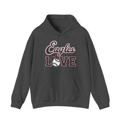 Adult Unisex Eagles Softball Love Graphic Hoodie