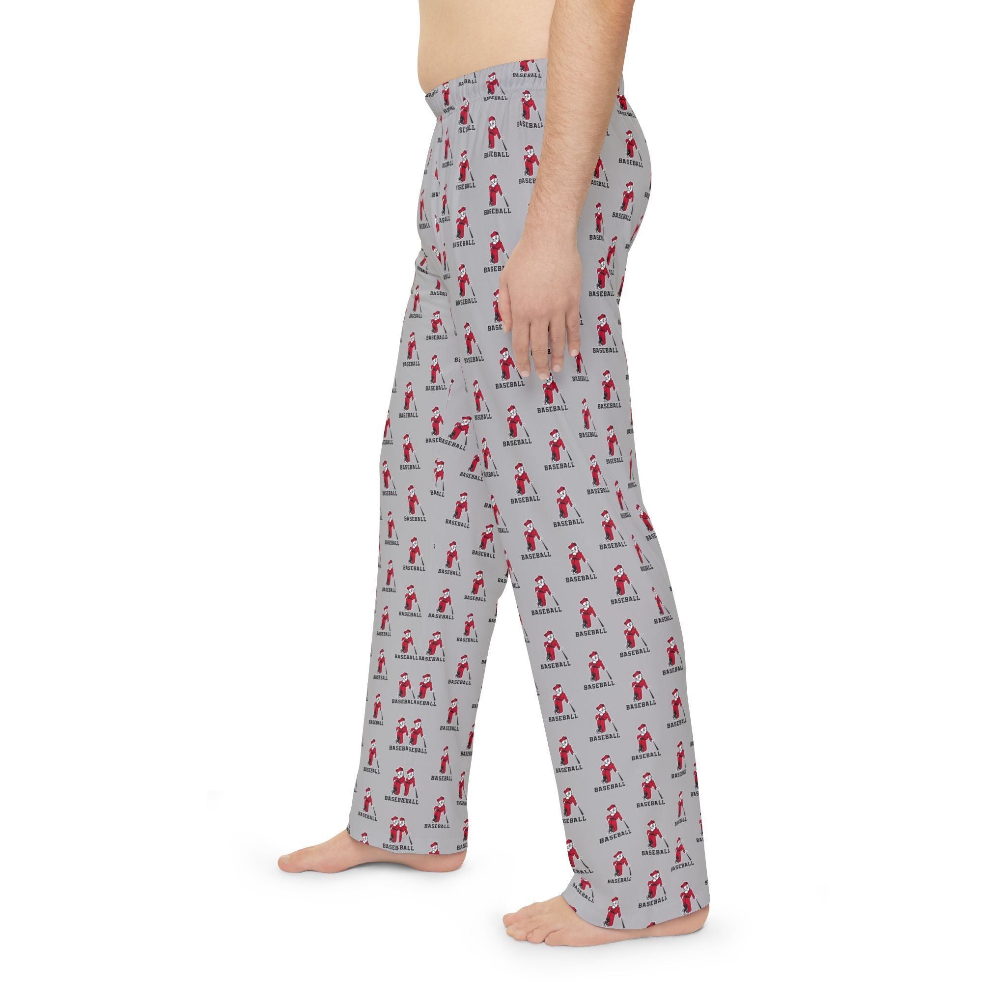 Men's Pajama Pant with Allover Bishops Baseball Mascot Print