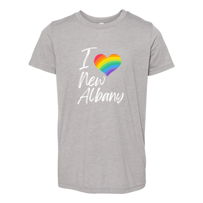 Youth City Rainbow Pride Heart Super Soft Short Sleeve Graphic Tee - New Albany
