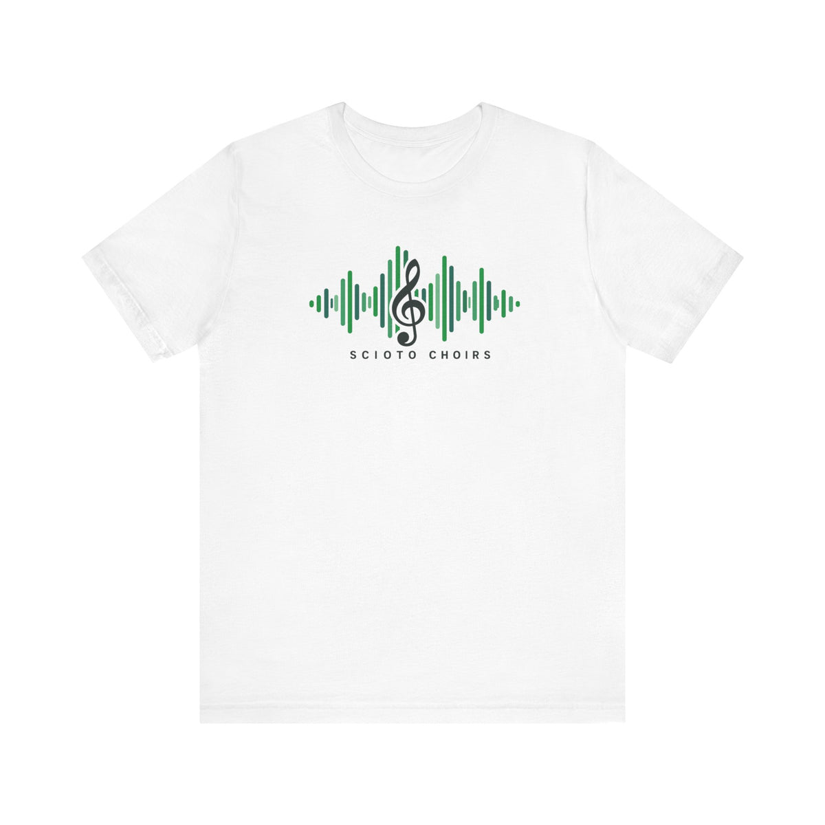 Adult Unisex Dublin Scioto Choirs Sound Wave Graphic Short Sleeve Soft Tee