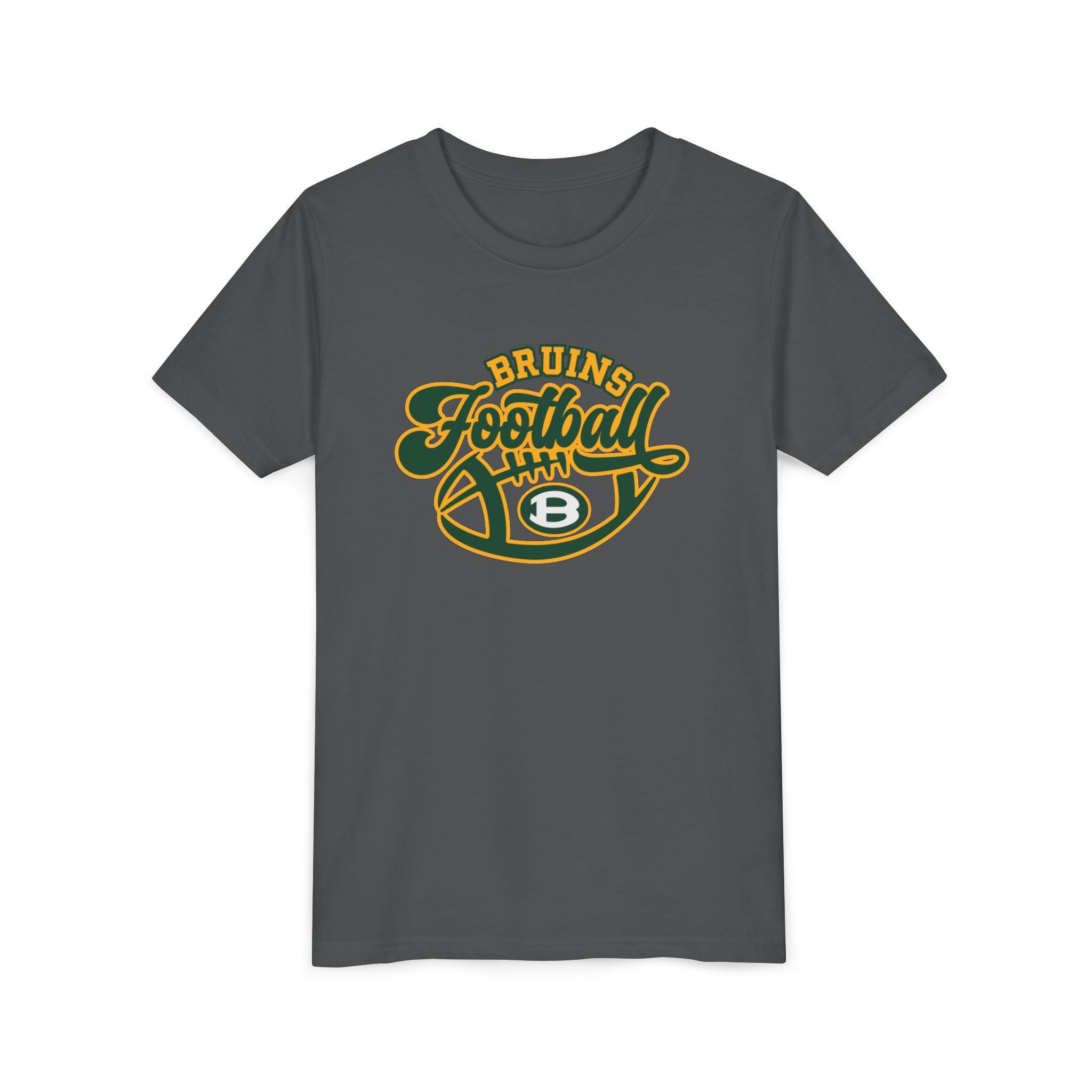 Youth Bruin Script Football Graphic Short Sleeve Soft Tee