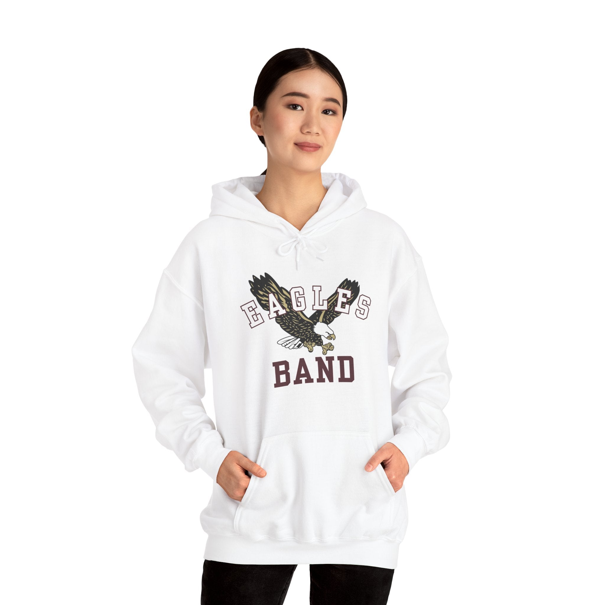 Adult Unisex Flying Band Eagle Graphic Hoodie