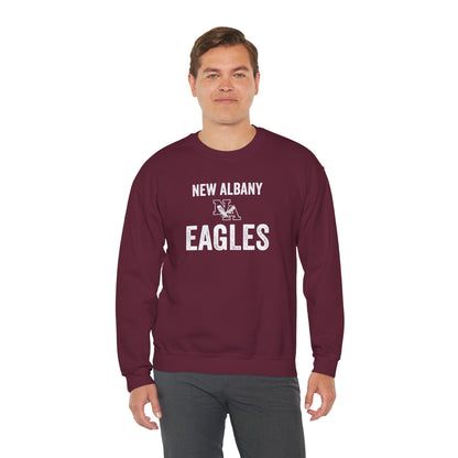 Adult Unisex Vintage Distressed New Albany Eagles Graphic Sweatshirt
