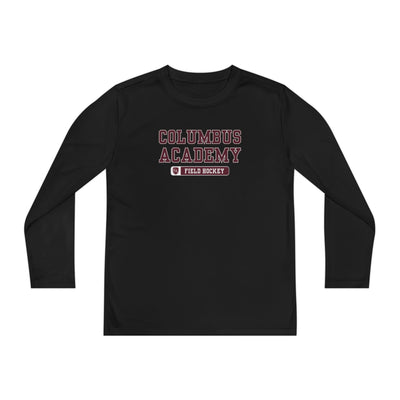 Youth Columbus Academy Field Hockey Graphic Sport-Tek Competitor Performance Long Sleeve Tee