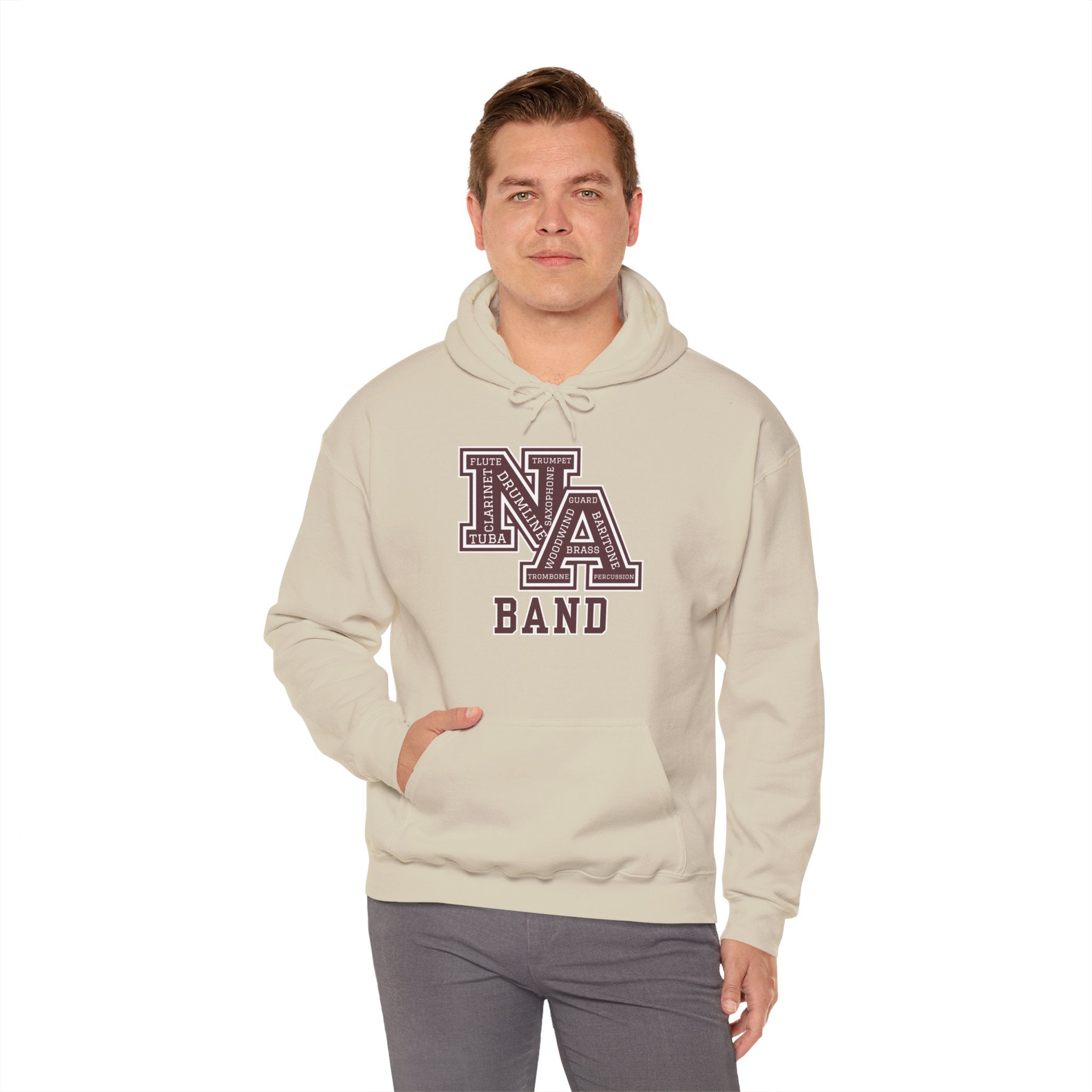 Adult Unisex New Albany Band Word Logo Graphic Hoodie