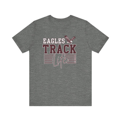 Adult Unisex Eagles Track Life Graphic Short Sleeve Soft Tee