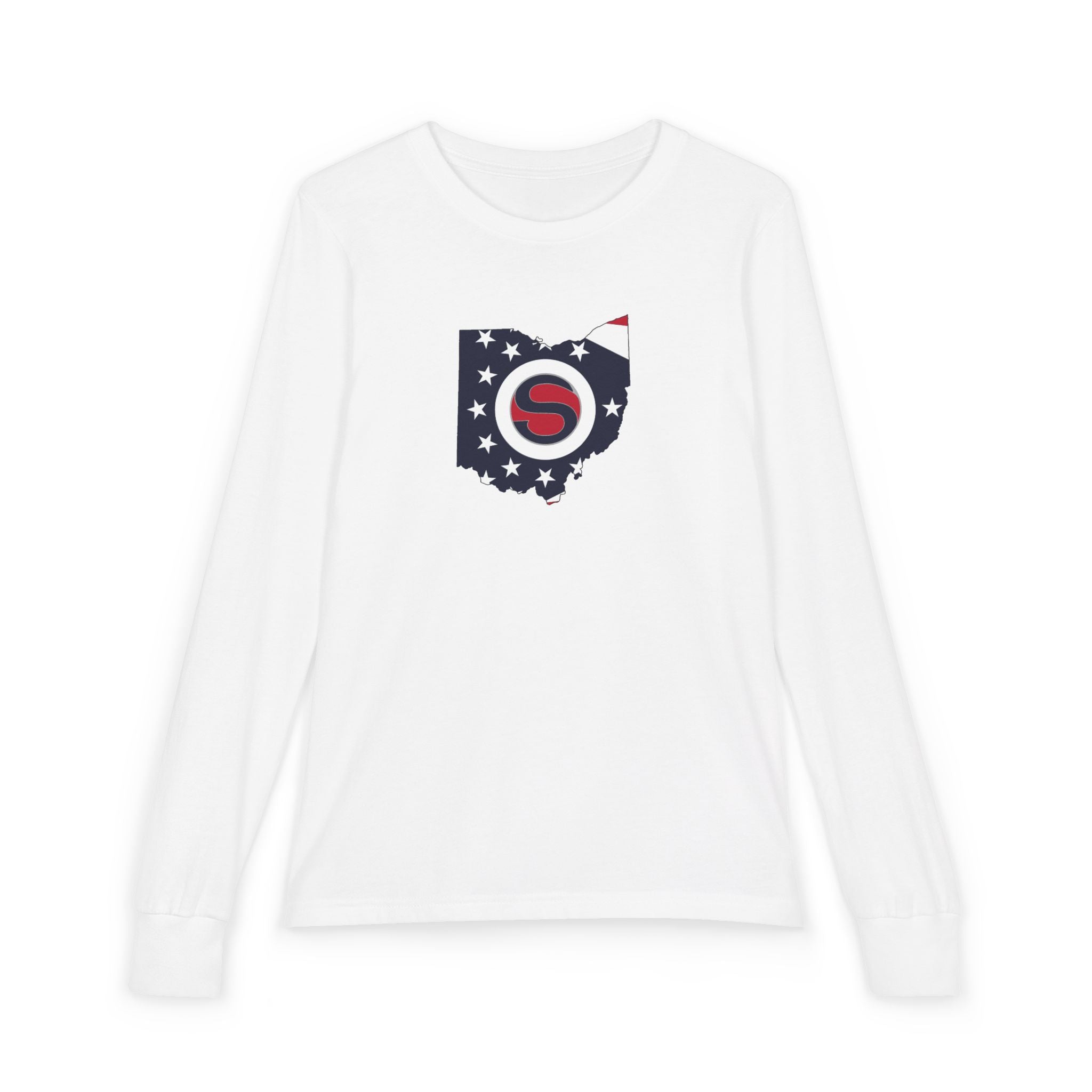 Youth Stingers Softball State Logo Graphic Bella + Canvas Long Sleeve Soft Tee