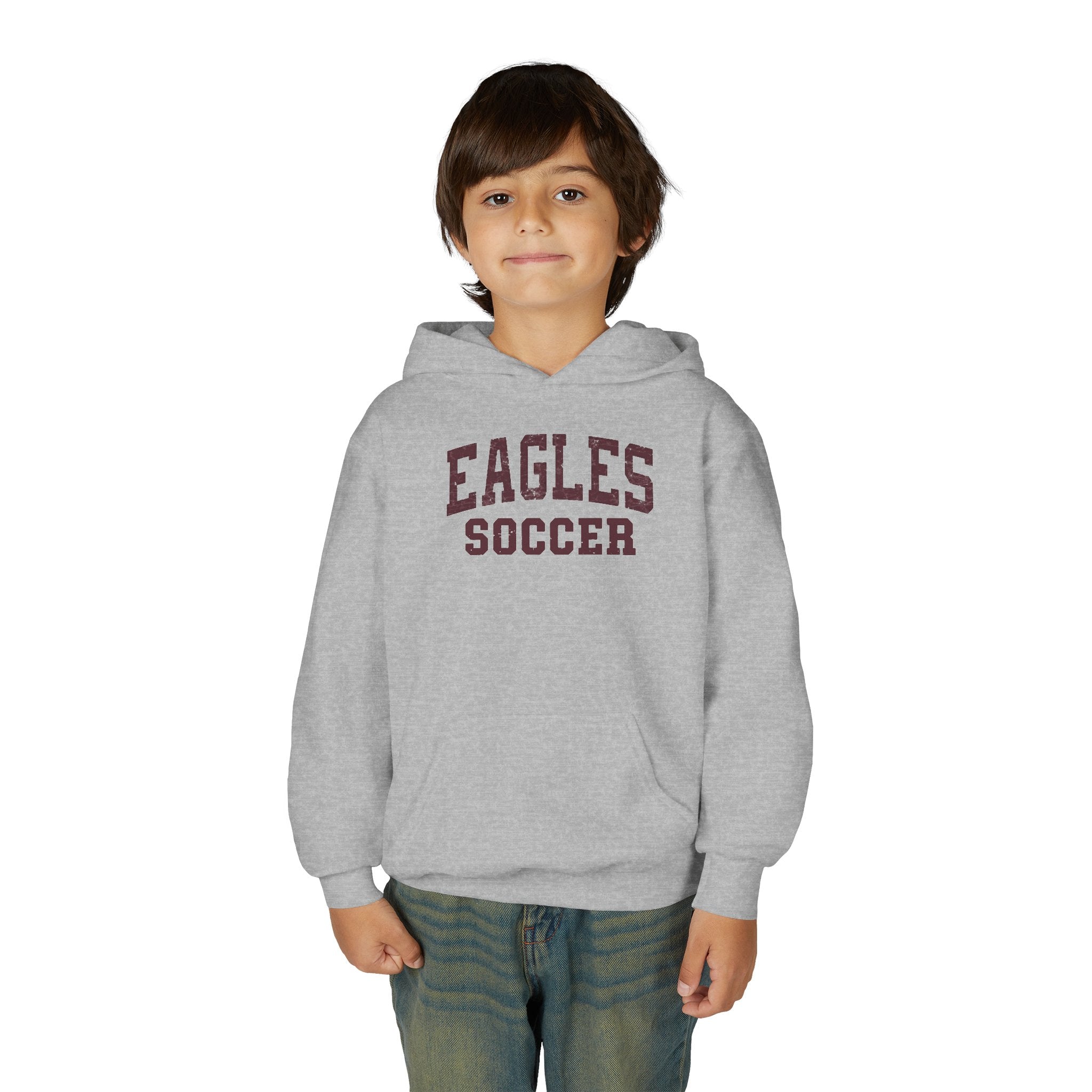 Youth New Albany Eagles Soccer Vintage Distressed Graphic Hoodie