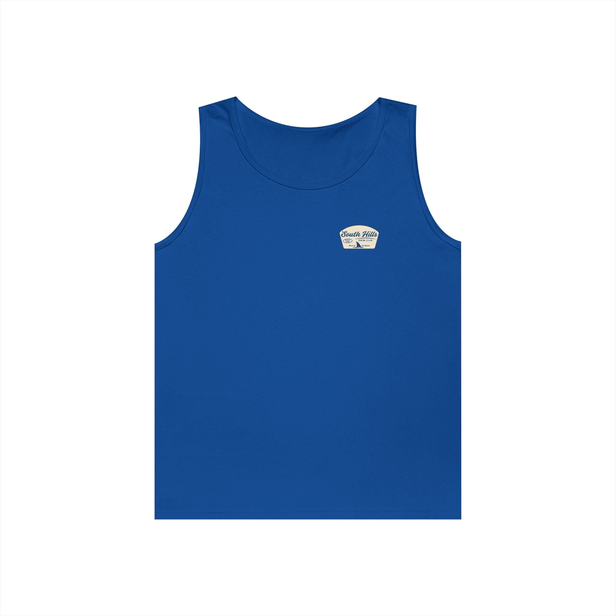 Adult Unisex South Hills Swim Club Home of the Sharks Graphic Tank