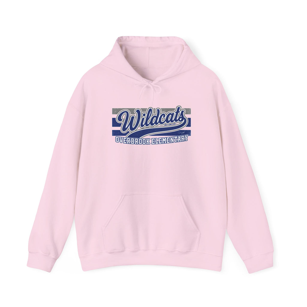 Adult Unisex Overbrook Elementary Wildcats Vintage Distressed Spirit Graphic Hoodie