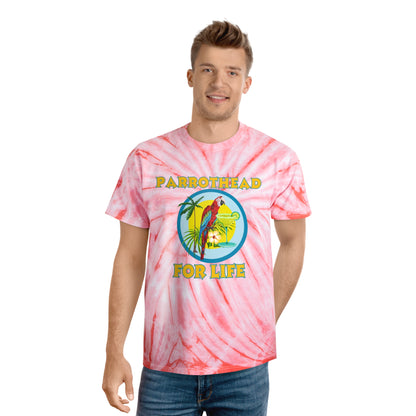 Adult Unisex Parrothead For Life Tie Dye Graphic Tee