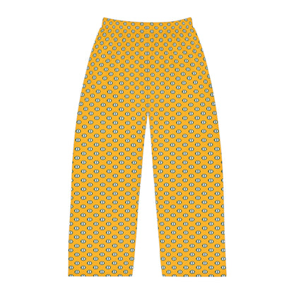 Adult Unisex Gold Pajama Pants with Allover Brooke Logo Print