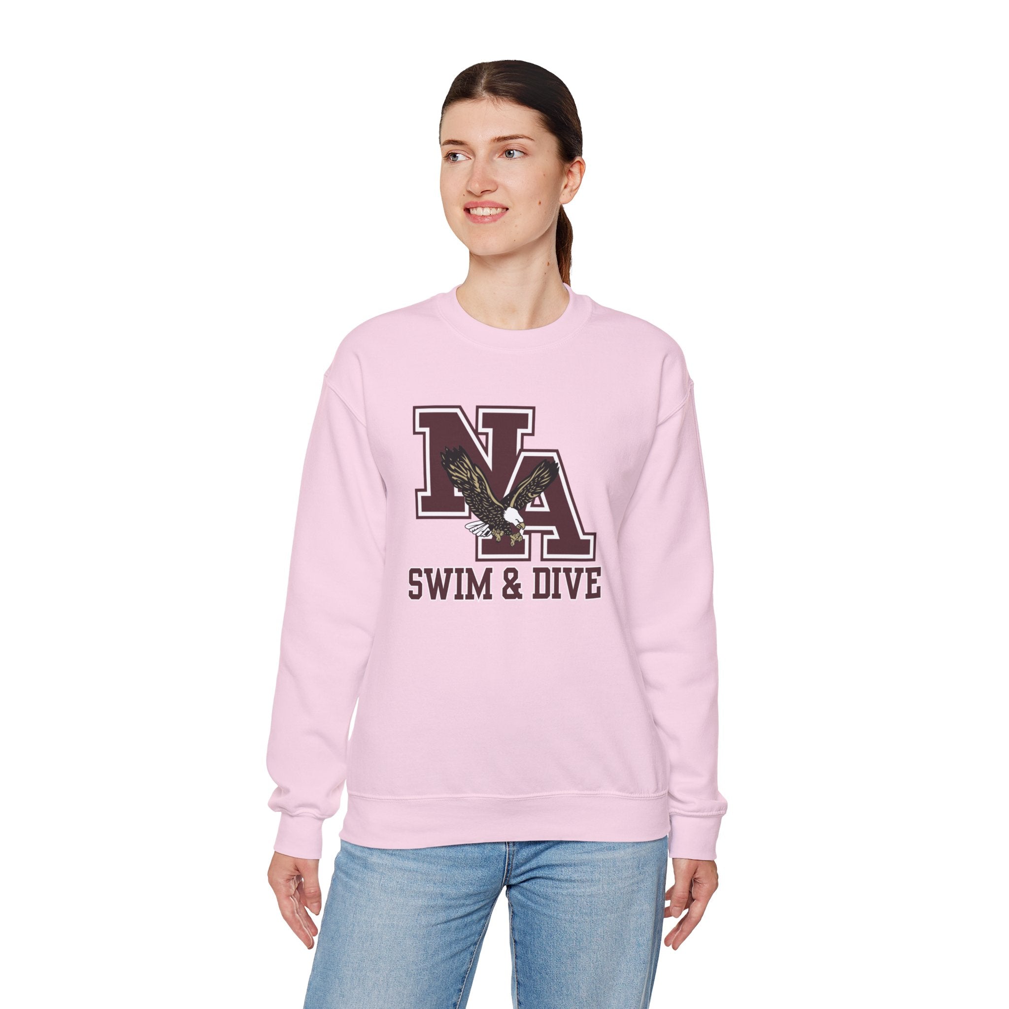 Adult Unisex Swim & Dive Classic Logo with DIVE REACH LIVE Back Graphic Sweatshirt