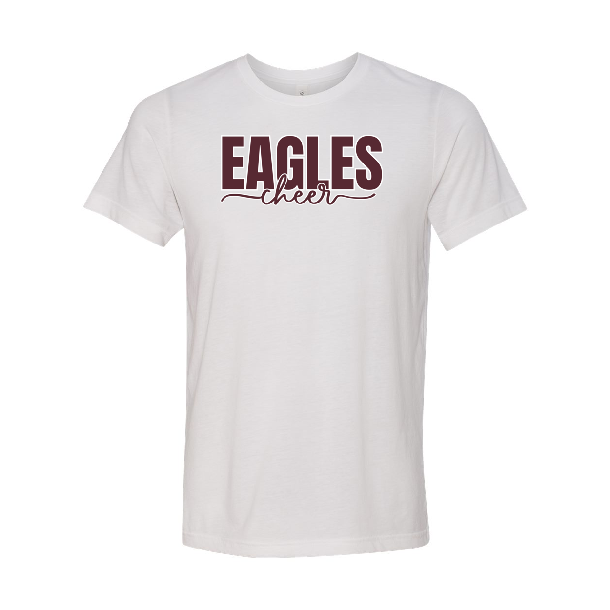 Adult Unisex Super Soft Cheer Words with Back Graphic Short Sleeve Graphic Tee - New Albany Eagles