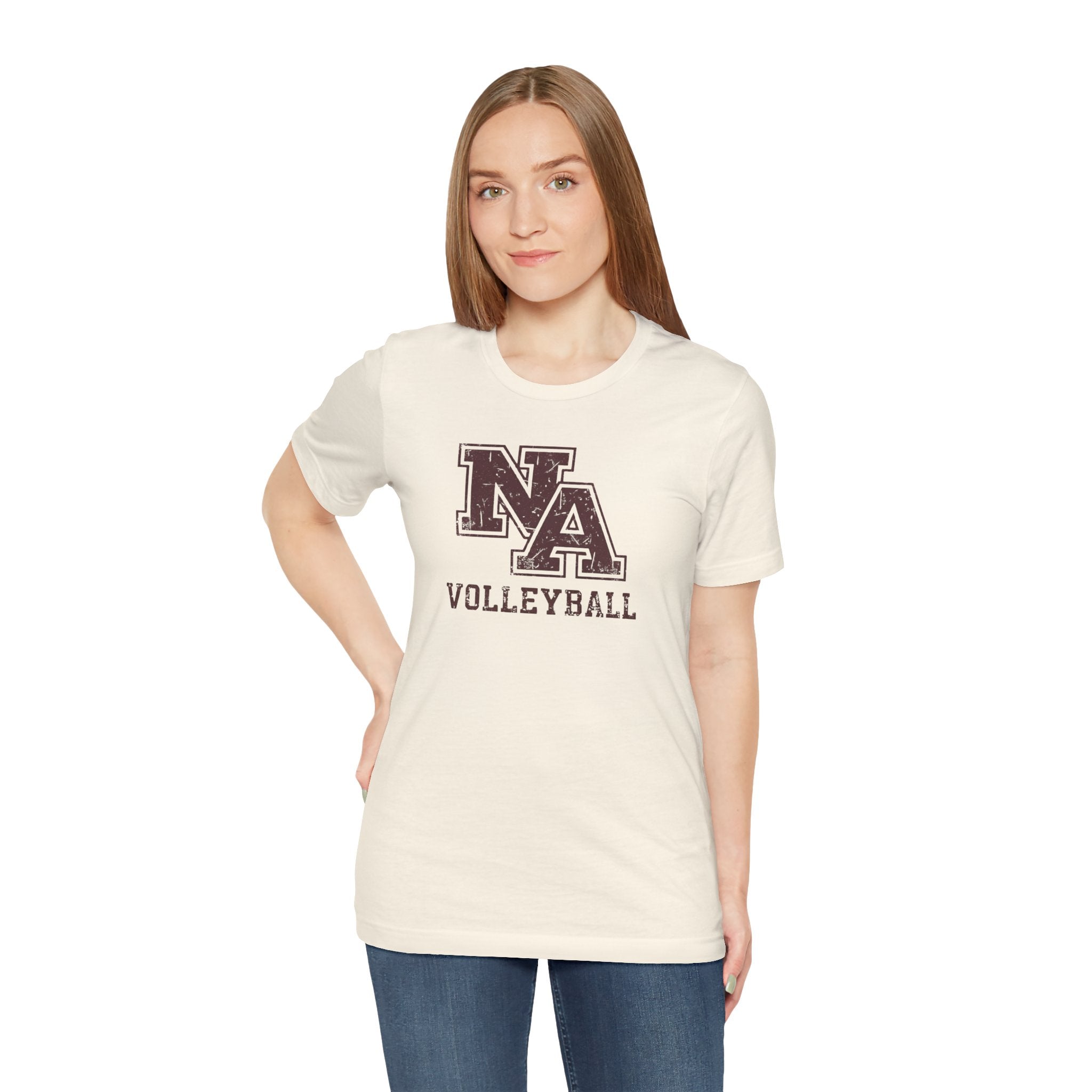 Adult Unisex New Albany Volleyball Vintage Vibe Logo Graphic Short Sleeve Soft Tee