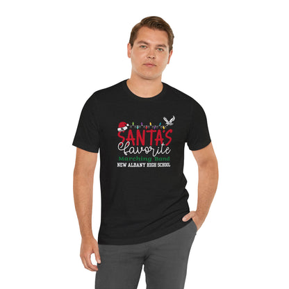 Adult Unisex Santa's Favorite Marching Band Graphic Short Sleeve Soft Tee