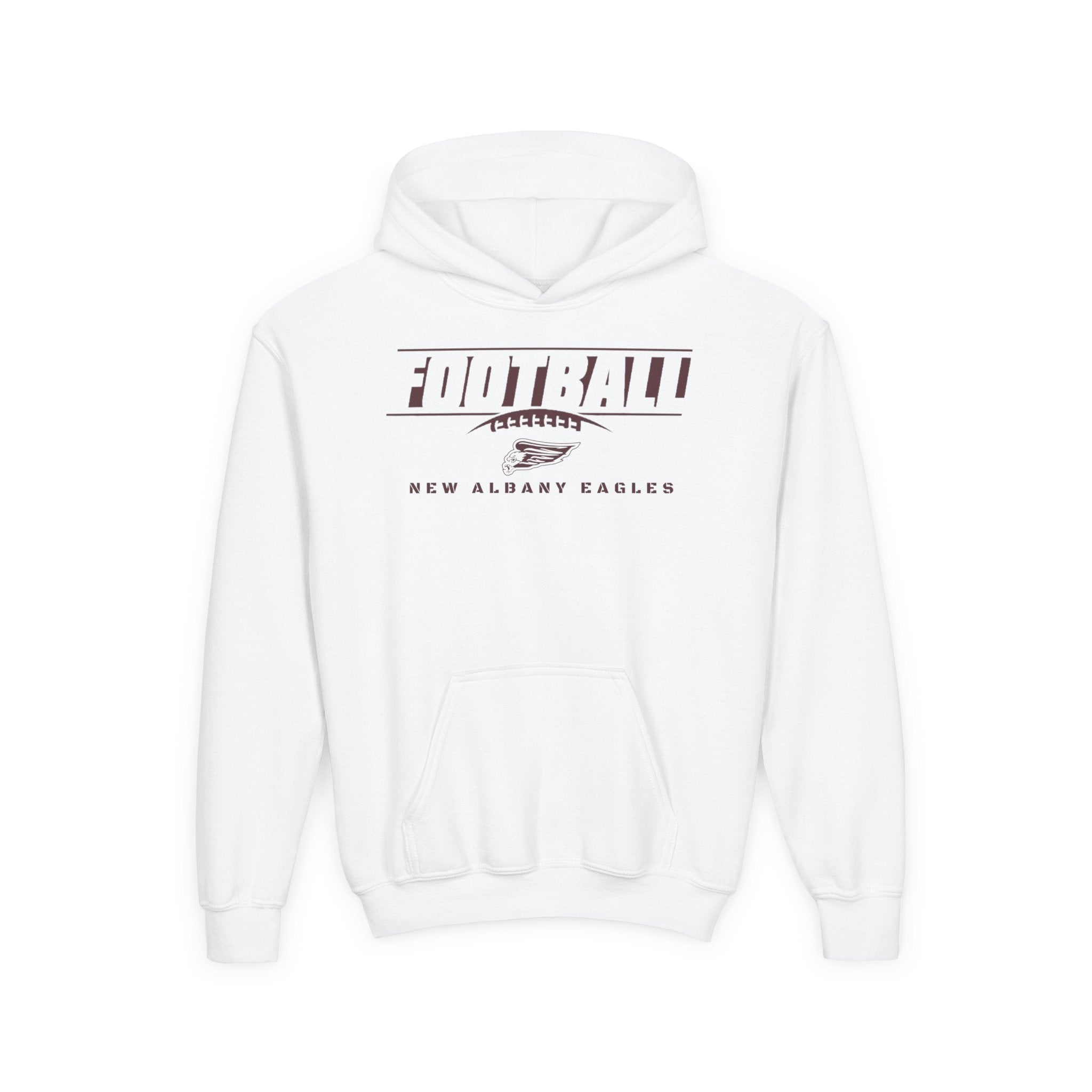 Youth New Albany Eagles Goal Line Maroon Graphic Hoodie