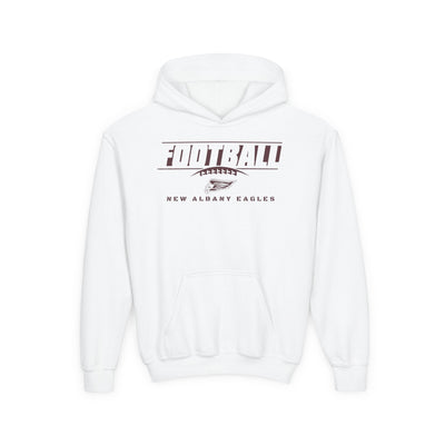 Youth New Albany Eagles Goal Line Maroon Graphic Hoodie
