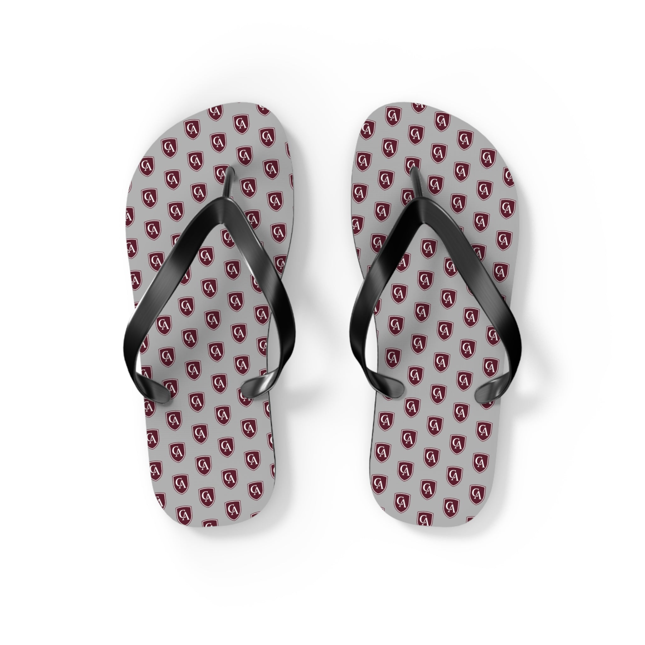 Columbus Academy Allover Logo Print Flip Flops