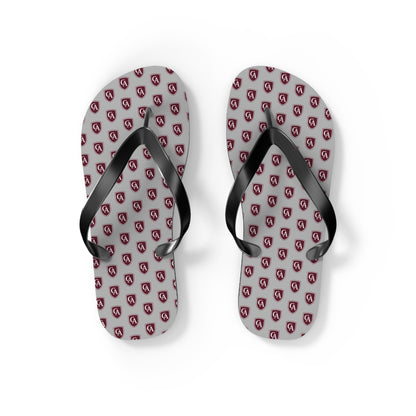 Columbus Academy Allover Logo Print Flip Flops
