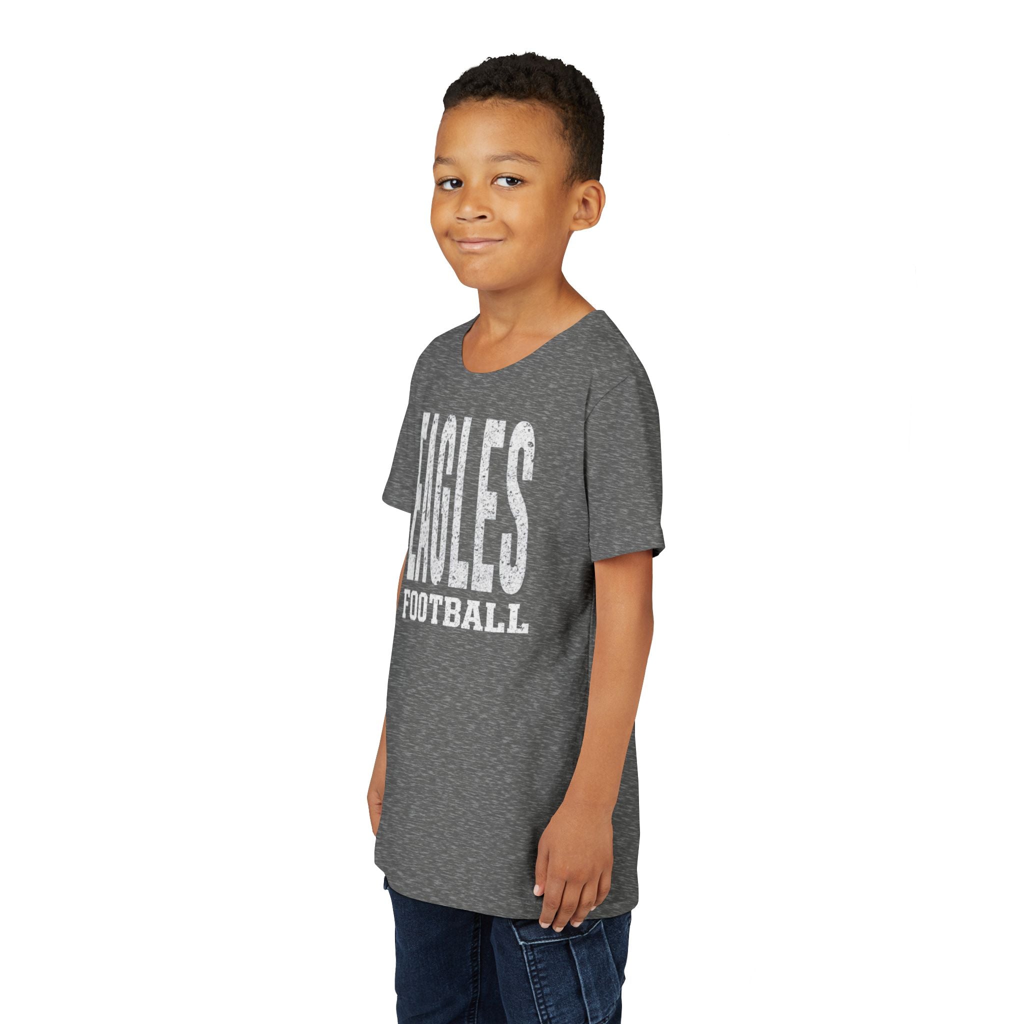 Youth New Albany Football Distressed Enlarged Graphic Short Sleeve Bella + Canvas Soft Tee