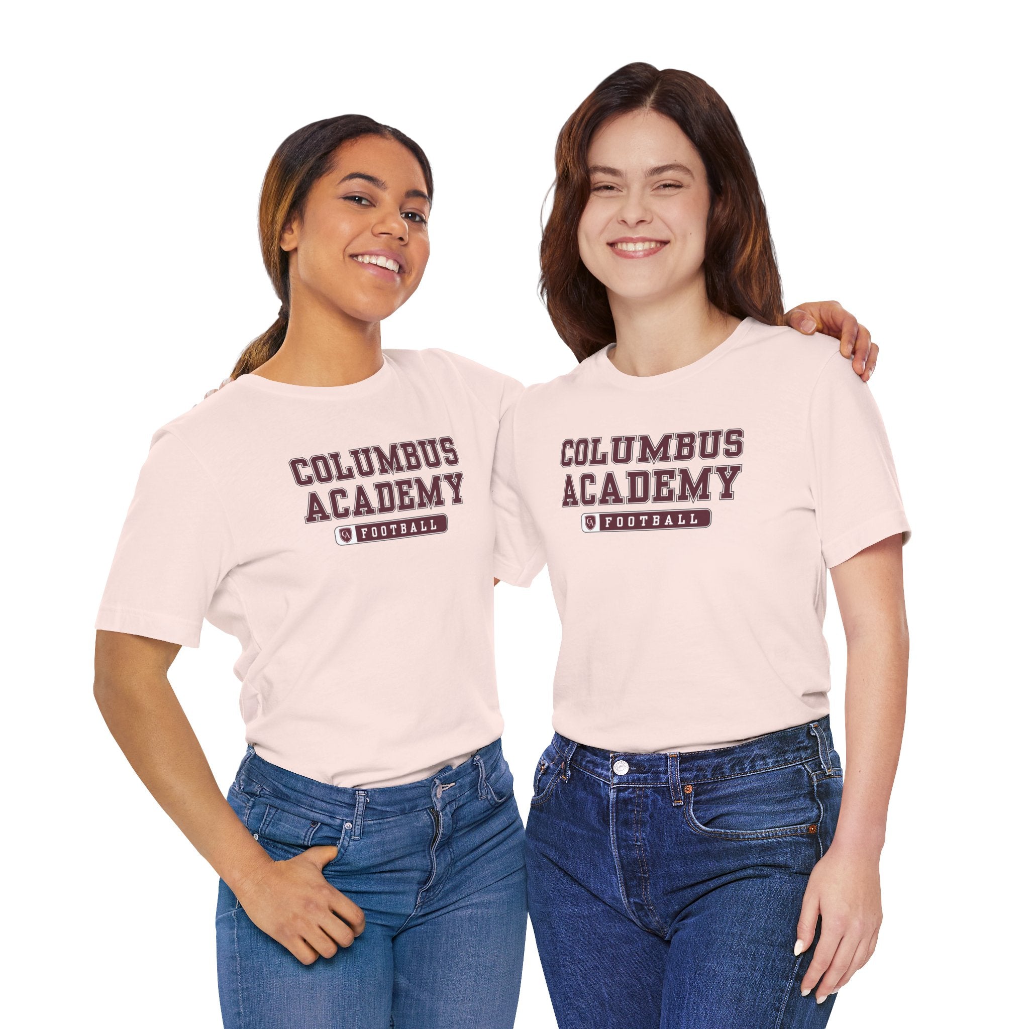 Adult Unisex Columbus Academy Football Graphic Short Sleeve Bella + Canvas Soft Tee