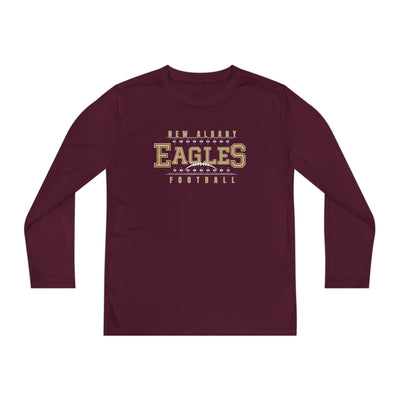 Youth New Albany Football Defend the Field Graphic Sport-Tek Competitor Performance Long Sleeve Tee
