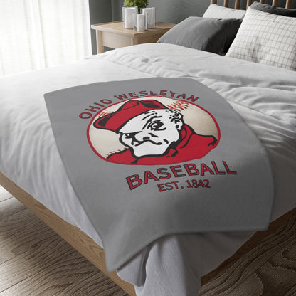 1842 Bishops Baseball Super Soft Velveteen Microfiber Blanket (Two-sided print)