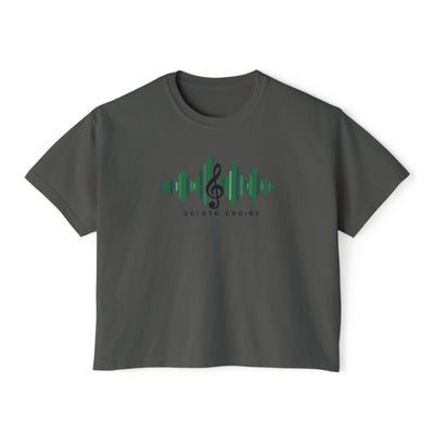 Women's Dublin Scioto Choirs Sound Wave Graphic Boxy Crop Short Sleeve Tee