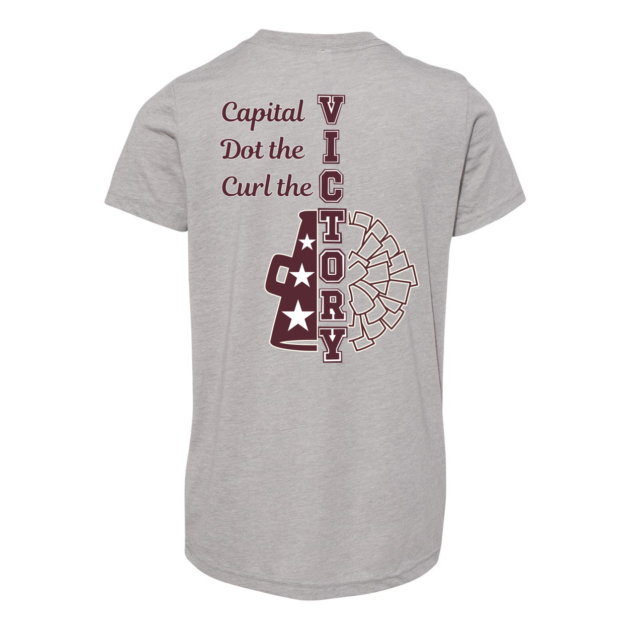 Youth Super Soft Victory Cheer with Back Graphic Short Sleeve Tee - New Albany Eagles