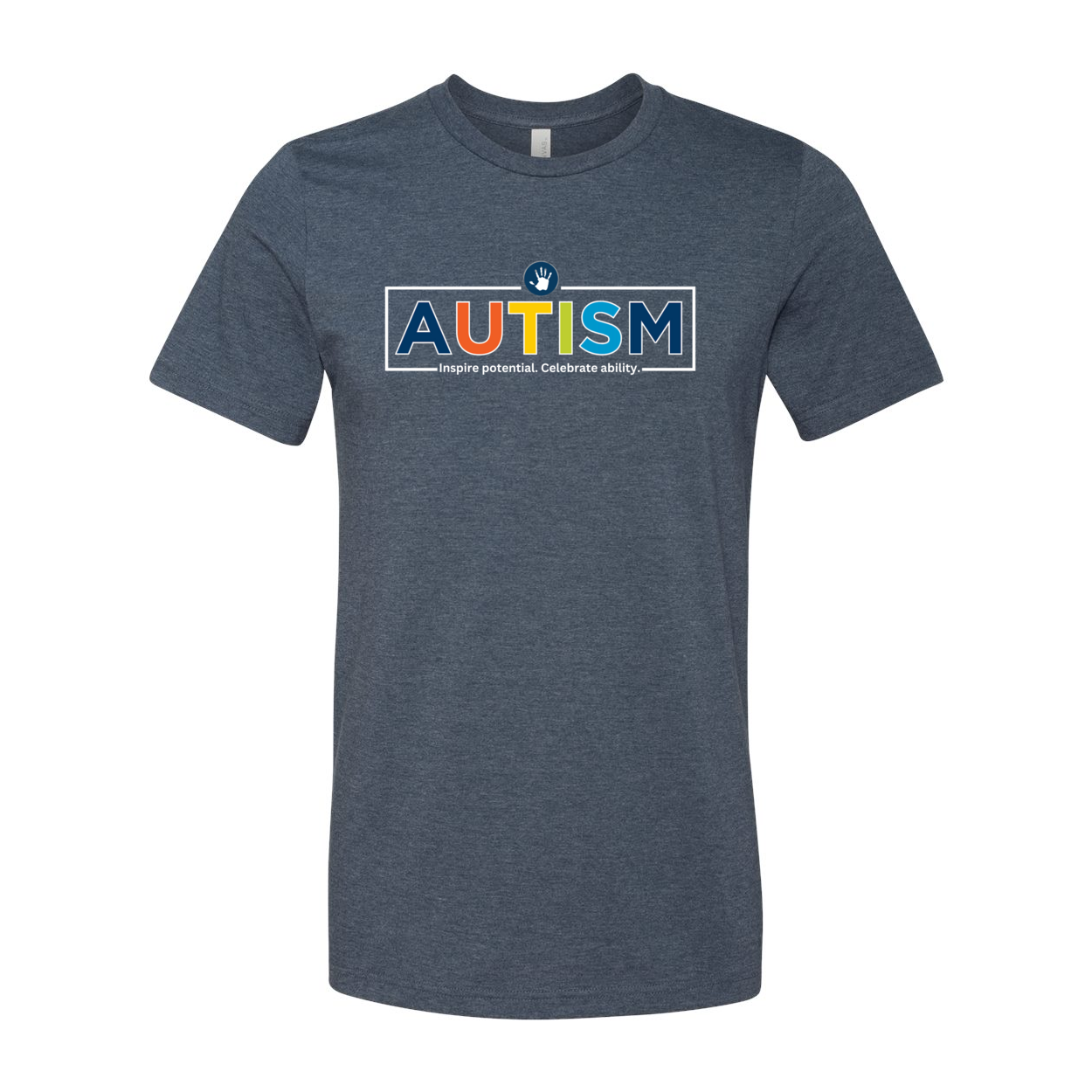 Adult Unisex "Autism Inspire Potential Celebrate Ability" Bridgeway Graphic Short Sleeve Tee