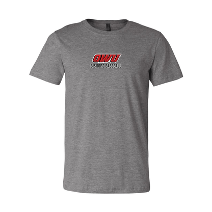 Adult Unisex Classic OWU Bishops Baseball Graphic Short Sleeve Soft Tee - Ohio Wesleyan University