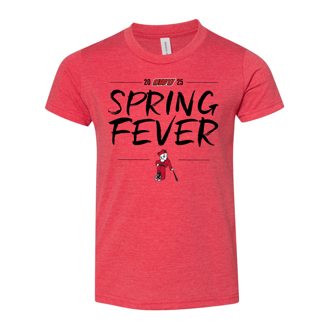 Youth OWU Spring Fever Baseball Graphic Short Sleeve Soft Tee - Ohio Wesleyan University