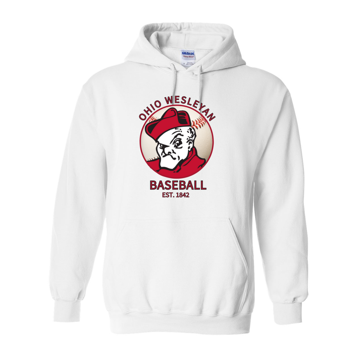 Adult Unisex 1842 Bishops Baseball Graphic Hoodie - Ohio Wesleyan University