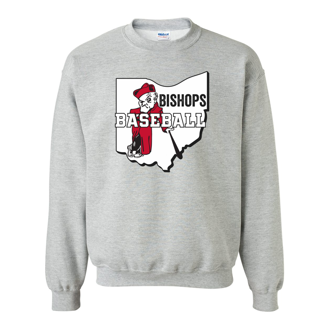 Adult Unisex Ohio Battling Bishops Baseball Graphic Sweatshirt - Ohio Wesleyan University