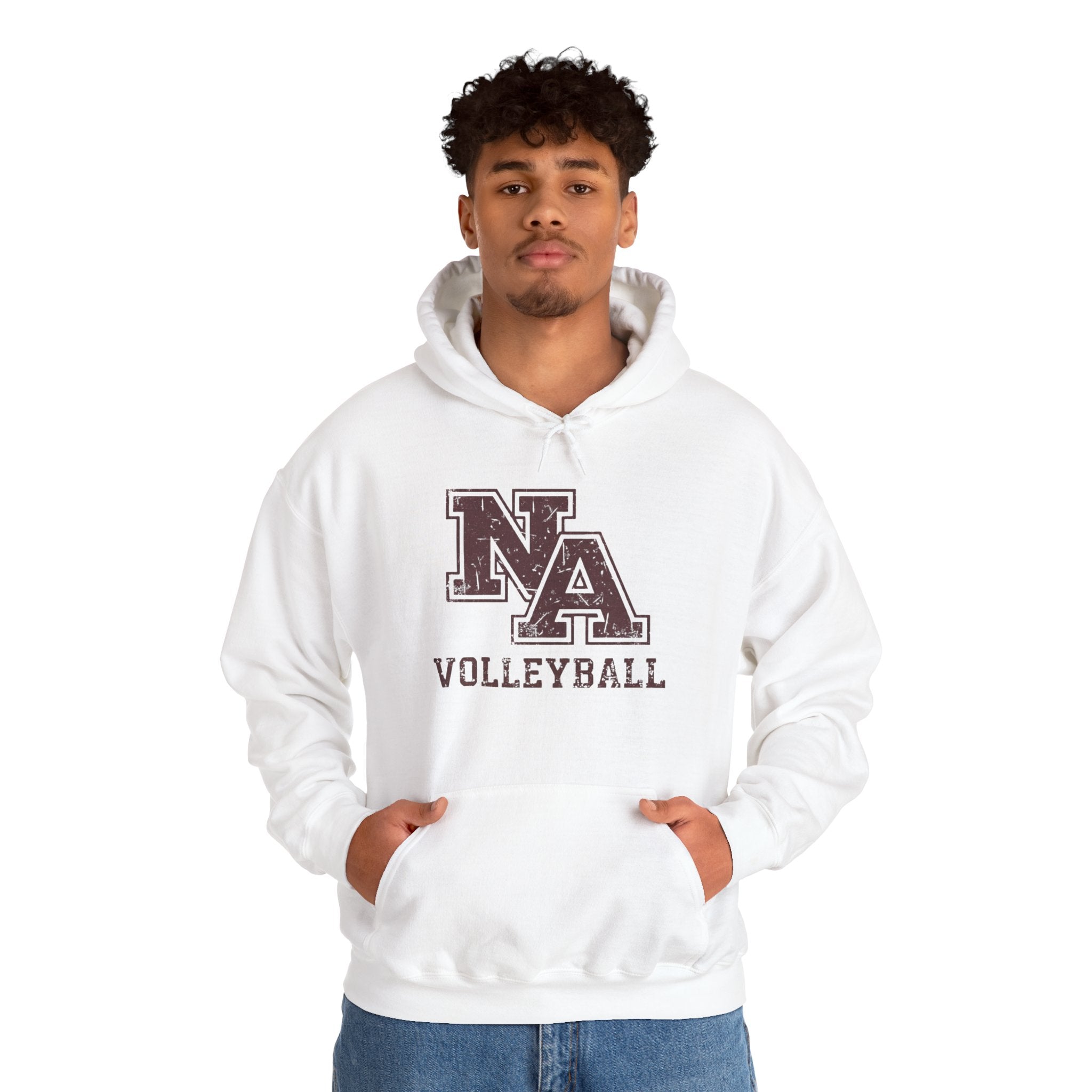 Adult Unisex New Albany Volleyball Vintage Vibe Logo Graphic Hoodie